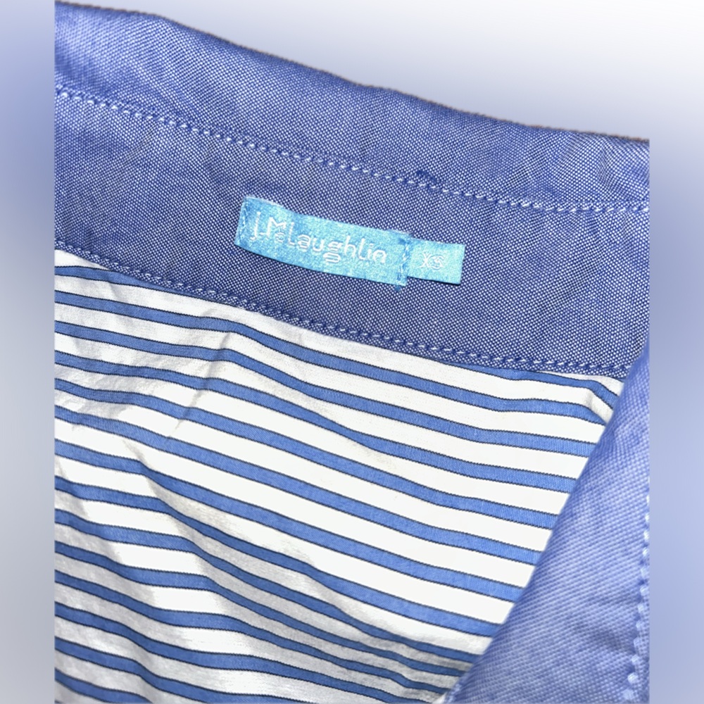 J McLaughlin Miranda Stripes Patchwork Poplin But… - image 10